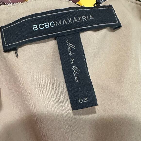 BCBGMAXAZRIA Alese Geometric Metallic Lace Cocktail Dress, EUC, Size 8 MSRP $448 - Picture 13 of 13